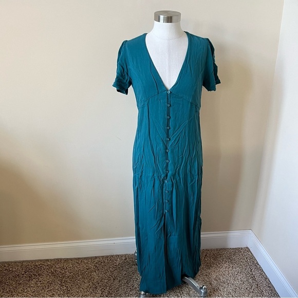 New! Monrow button down short sleeve maxi dress 17839 - Picture 1 of 8